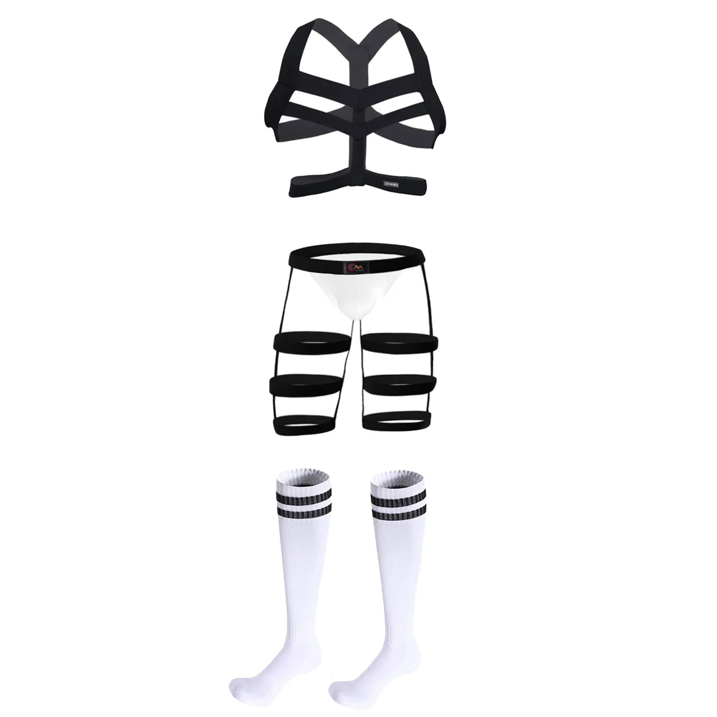 Triple Elastic Harness with Briefs and Socks