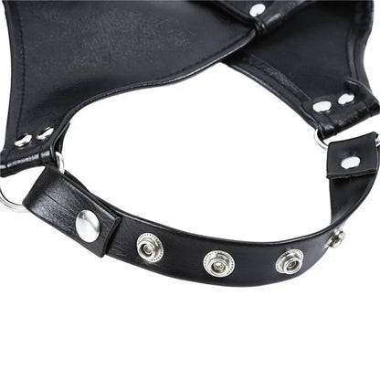 Collared Chest Leather Harness